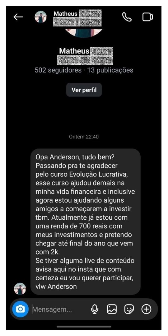 Depoimentos no site - 7